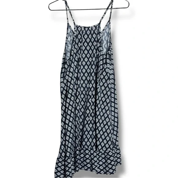 GAP Blue & White Floral Geometric Patterned Sleeveless Halter Style Beachy Dress - Picture 16 of 16